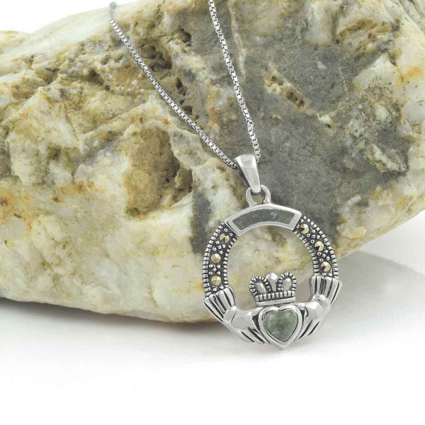 Marcasite Claddagh Pendant