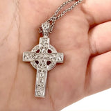 silver heavy celtic cross