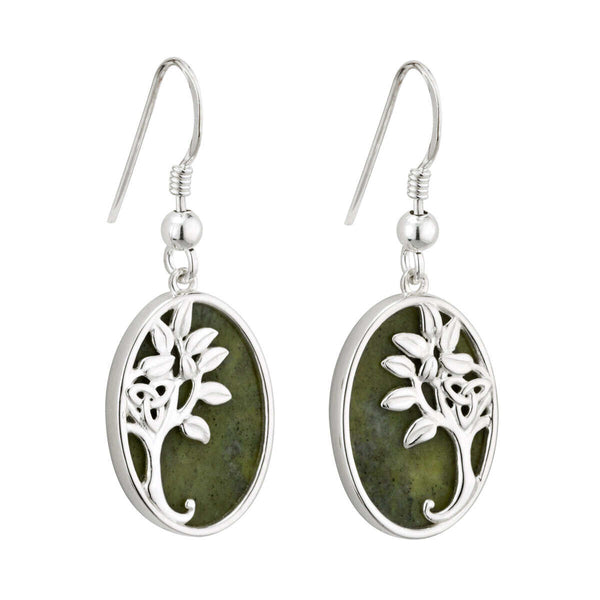 connemara marble tree of life earrings