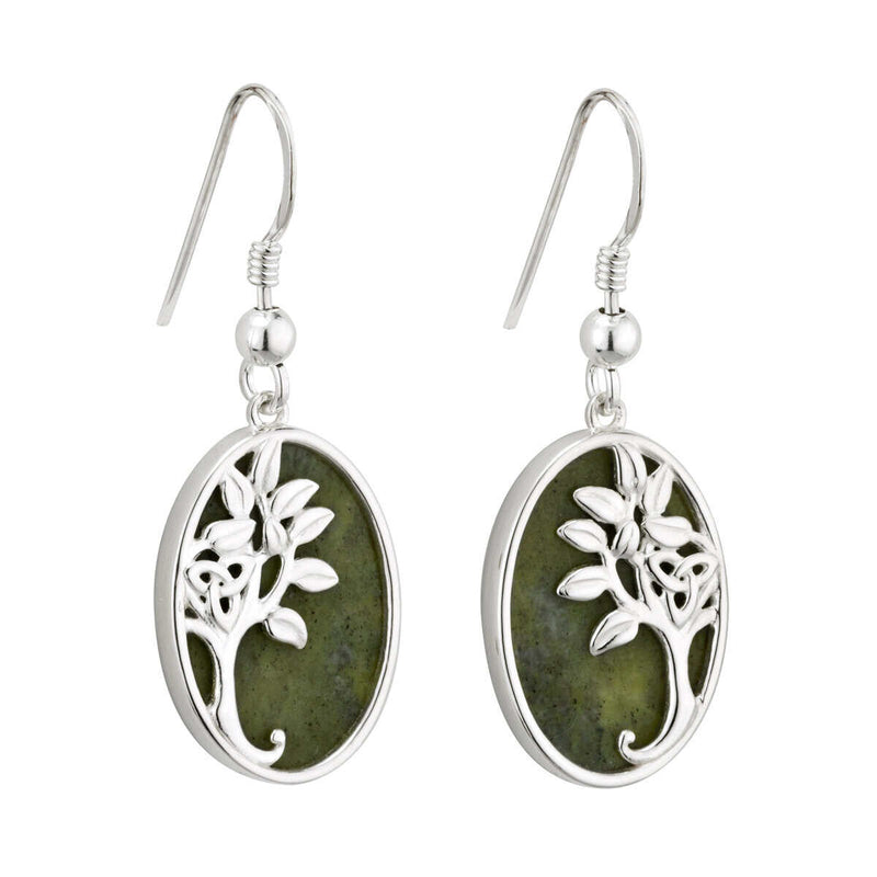 connemara marble tree of life earrings