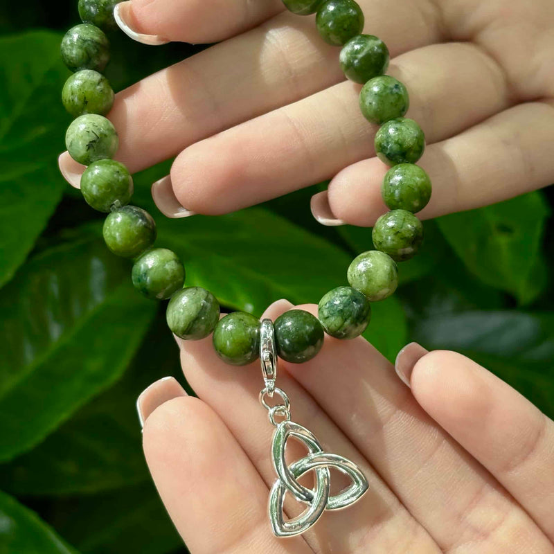 Connemara Marble Trinity Charm Bracelet