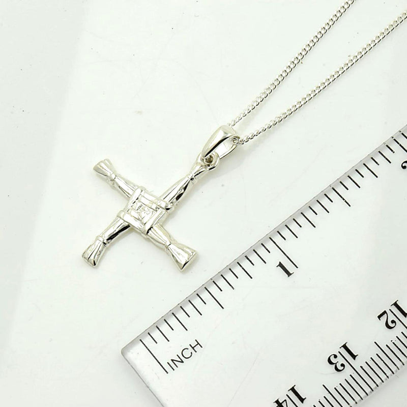 Silver St. Bridget's Cross Necklace