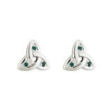 emerald trinity knot stud earrings 1