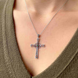 Marcasite Emerald Celtic Cross