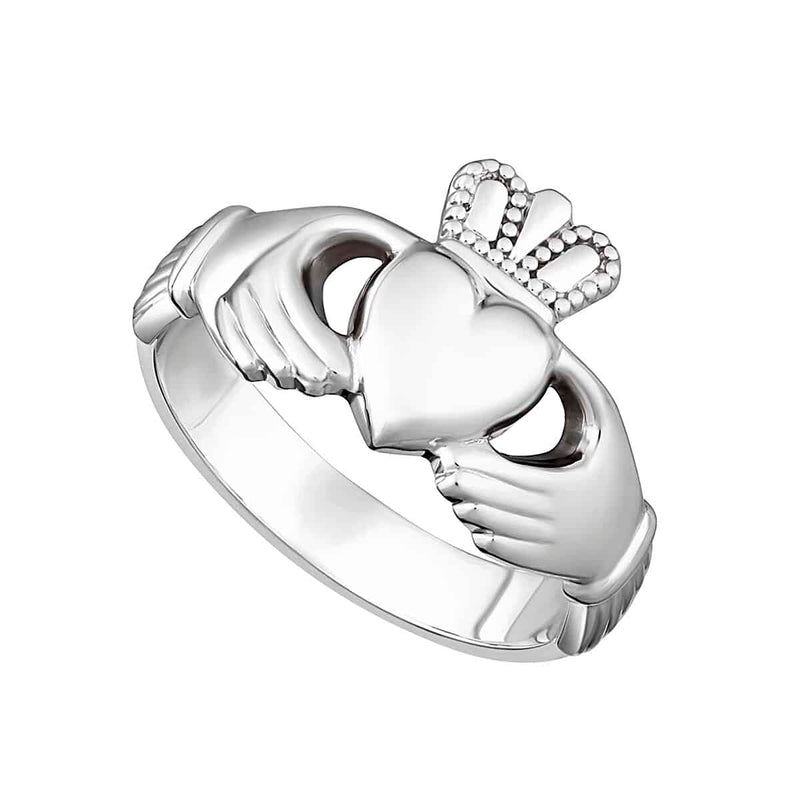 Mens Silver Claddagh Ring