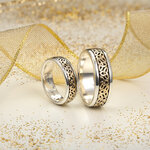 ANILLO NUDO TRINIDAD DE PLATA Y ORO PARA CABALLERO