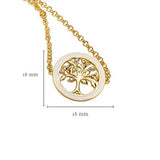 Pulsera de oro vermeil del Árbol de la Vida celta con detalles de esmalte y circonita cúbica