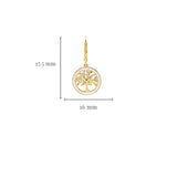 Gold Vermeil Celtic Tree of Life Earrings