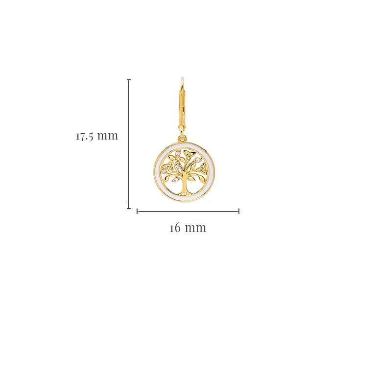 Gold Vermeil Celtic Tree of Life Earrings