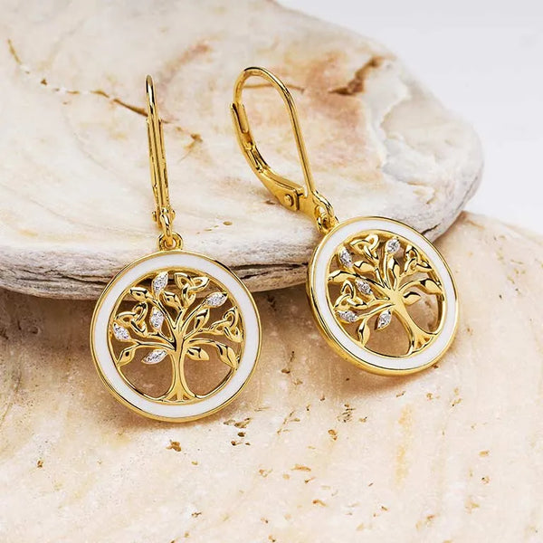 Gold Vermeil Celtic Tree of Life Earrings