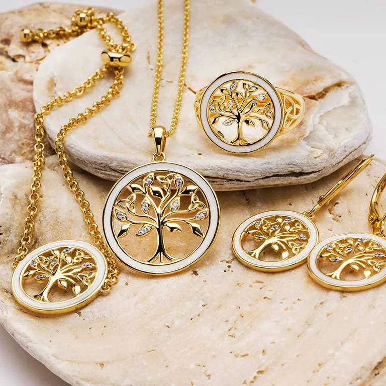 Gold Vermeil Celtic Tree of Life Earrings