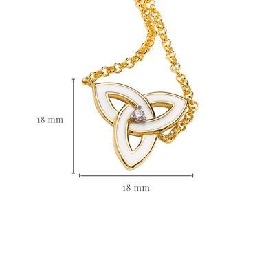 Pulsera de Esmalte y Nudo de la Trinidad en Vermeil de Oro