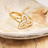 Gold Vermeil Enamel Trinity Knot Ring