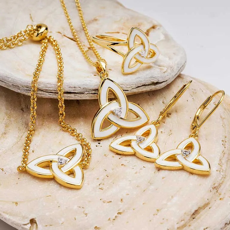 Gold Vermeil Enamel Trinity Knot Ring