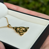 Sterling Silver Coated Gold Trinity Knot Necklace