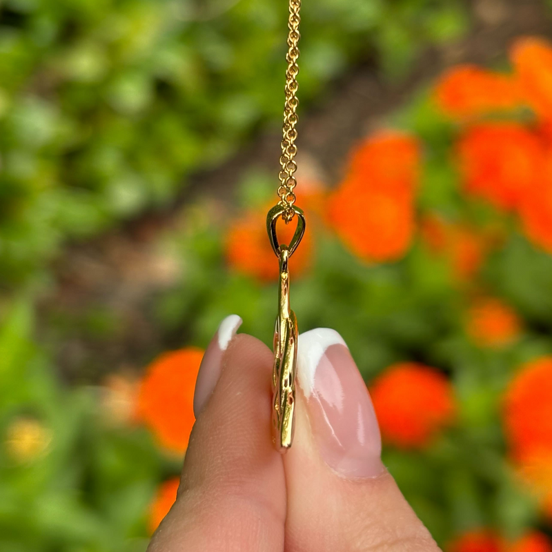 Sterling Silver Coated Gold Trinity Knot Necklace