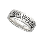 ANILLO NUDO TRINIDAD DE CABALLERO PLATA OXIDADA