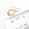 Gold Claddagh Earrings with Cubic Zirconia Diamond in Sterling Silver