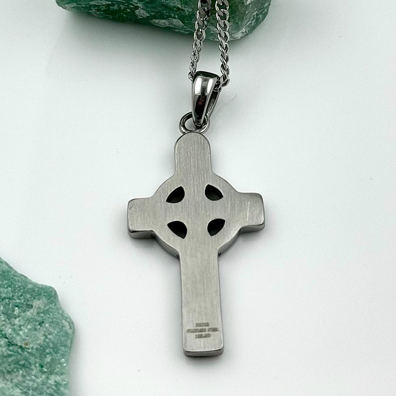 Celtic Cross Necklace in Stainless Steel
