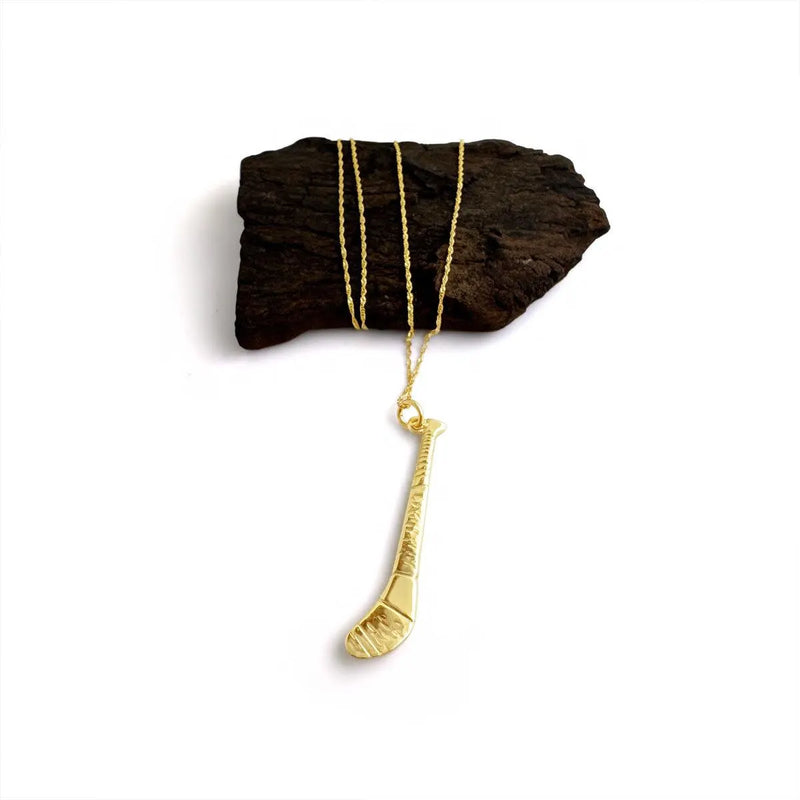 Solid Gold 9k Yellow Gold Gaelic Hurl Pendant