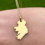 Ireland Map Necklace in Silver and Gold