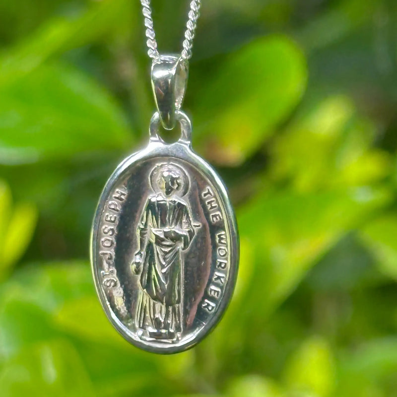 St Joseph The Worker Sterling Silver Medal
