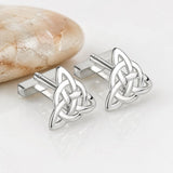 Rhodium Celtic Knotwork Cufflinks