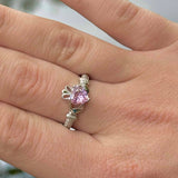 October Birthstone Claddagh Ring Rose Gold