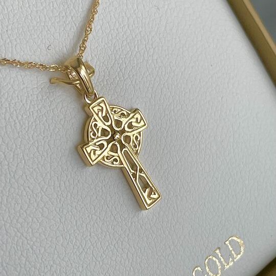 Very Small 10K Gold Small Celtic Cross