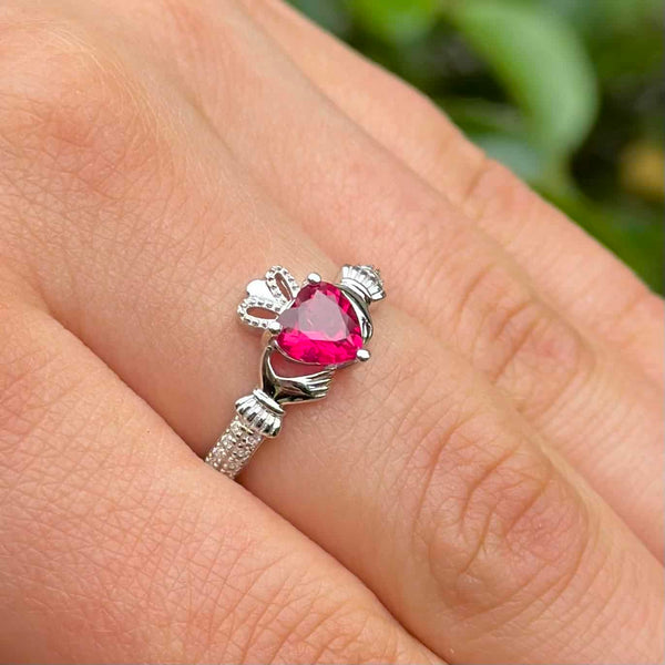 claddagh birthstone ring