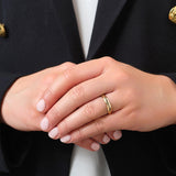 Anillo de boda Claddagh de oro de 14k para mujer