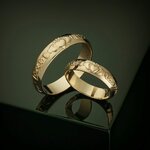 Anillo de boda Claddagh de oro de 14k para mujer