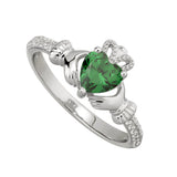 may birthstone claddagh ring