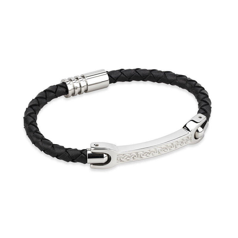 mens celtic leather bracelet 1