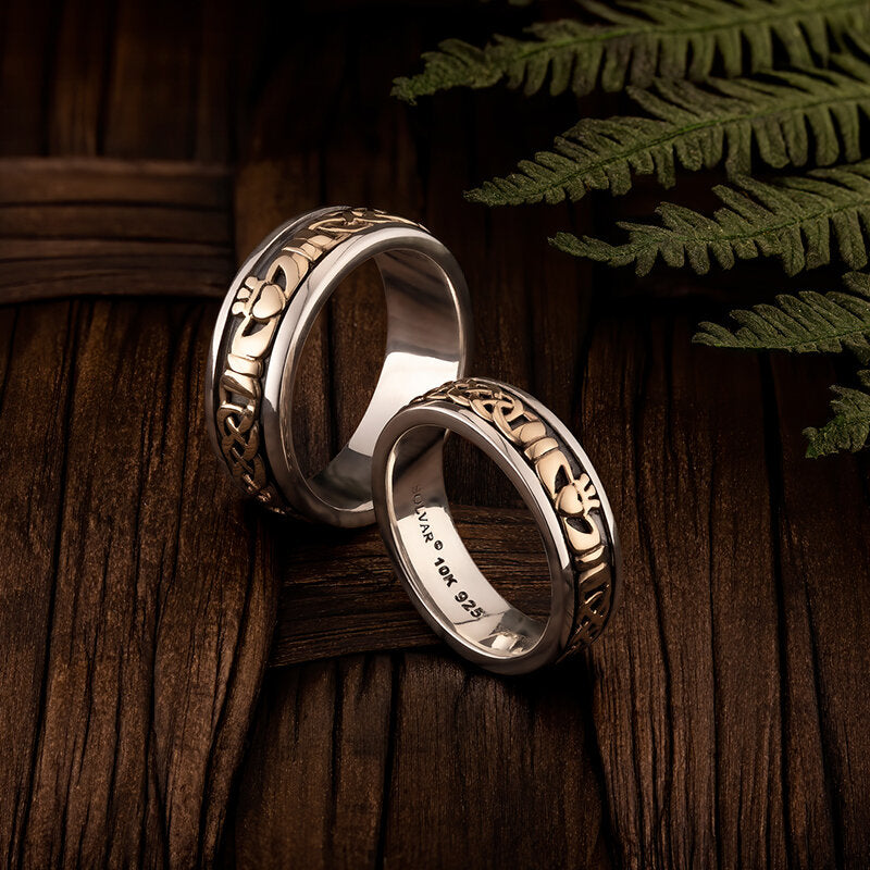 Gold & Silver Ladies Claddagh Band
