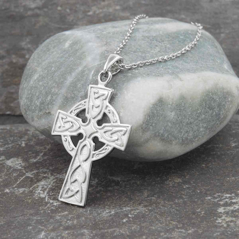 Traditional Style Silver Celtic Cross
