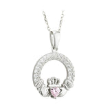 october birthstone claddagh necklace