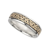 Anillo de mujer nudo de la trinidad en plata y oro