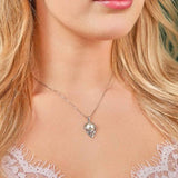 Collar de Nudo Celta Trinity de Perlas de Plata de Ley