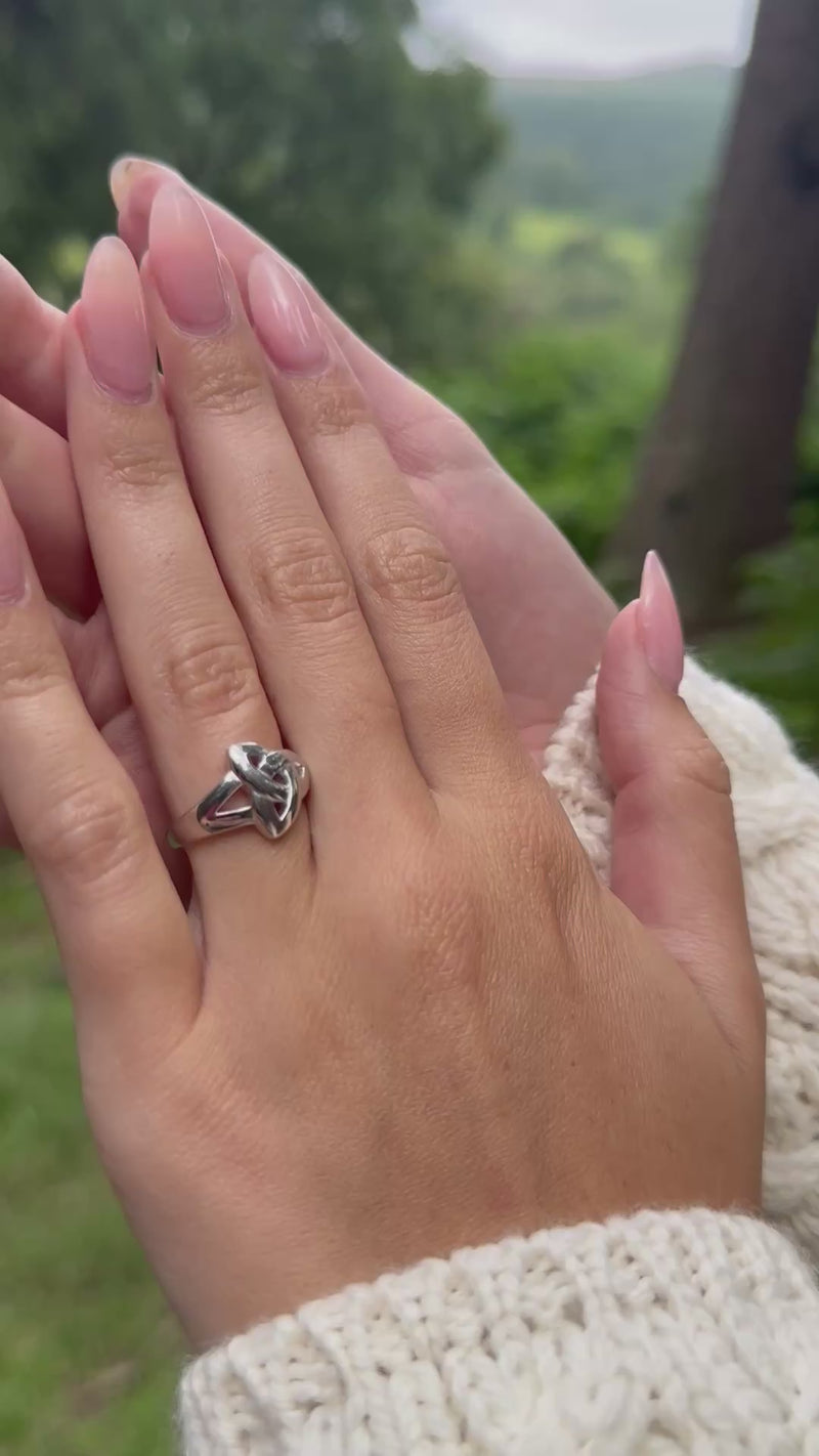 Sterling Silver Trinity Knot Ring | Irish Ring | Celtic Ring
