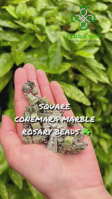 Square Connemara Marble Rosary