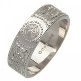 Anillo de bodas irlandés de plata - An Rí (El Rey) - Mediano