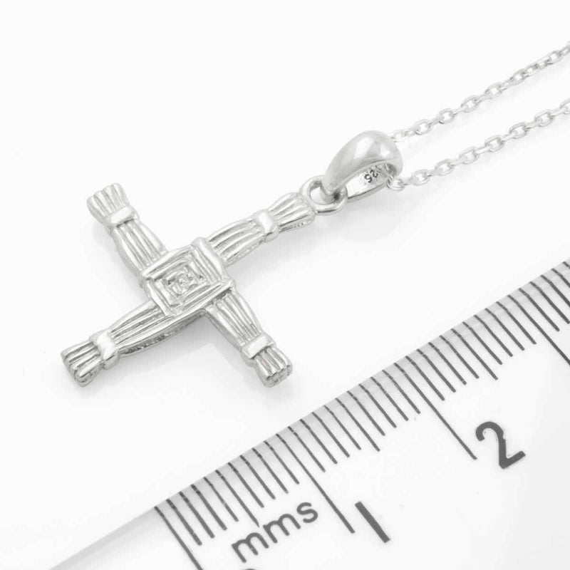 Silver St. Brigid's Celtic Cross Pendant