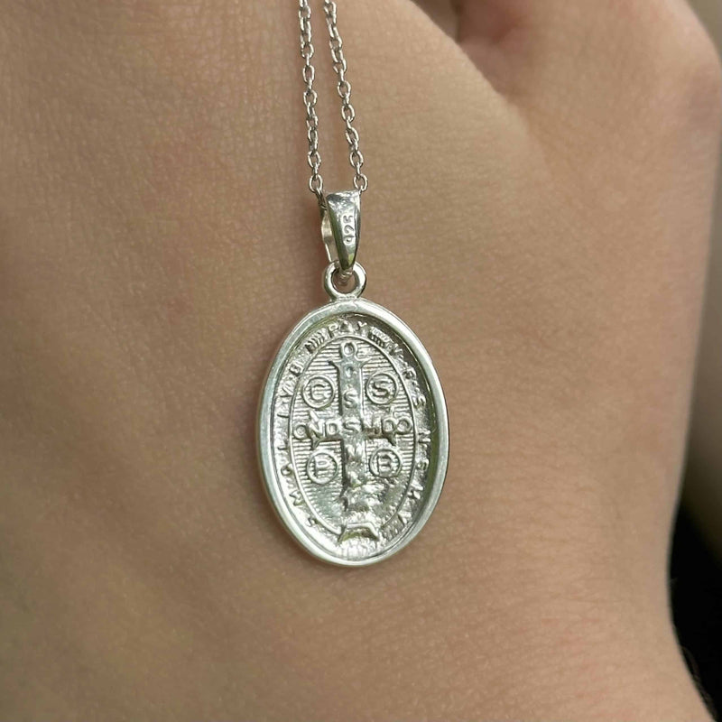 Benediktusmedaille aus Sterlingsilber