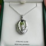 Collar con relicario Claddagh de plata