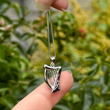 Colgante de arpa de plata de ley
