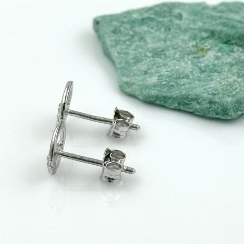 Sterling Silver Claddagh Stud Earrings