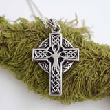 Sterling Silver Tree of Life Cross Necklace