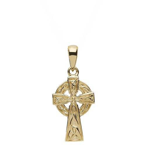 Small 10K Trinity Cross Pendant