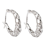 sterling silver trinity knot hoop earrings